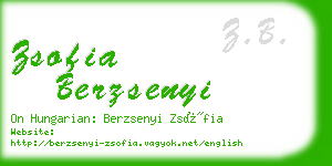 zsofia berzsenyi business card